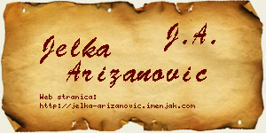 Jelka Arizanović vizit kartica